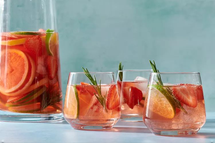 Strawberry citrus sangria